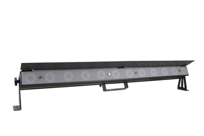 PIXBAR12Q-WH - 12 x 8W RGBW Pixel Control Bar with barndoor (White)