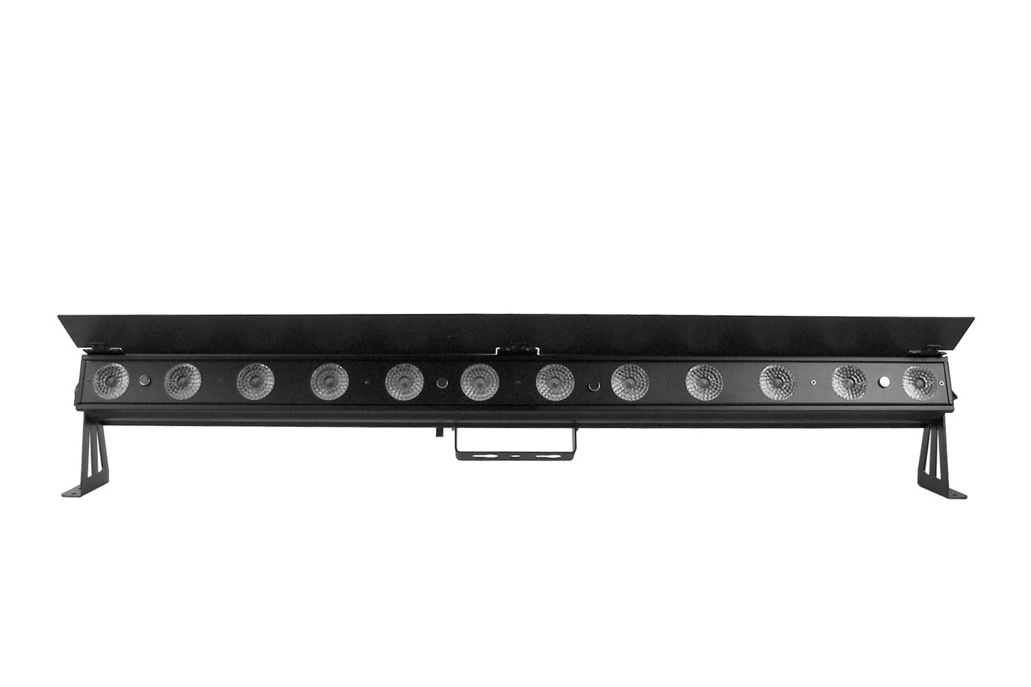 PIXBAR12Q - 12 x 8W RGBW Pixel Control Bar with barndoor