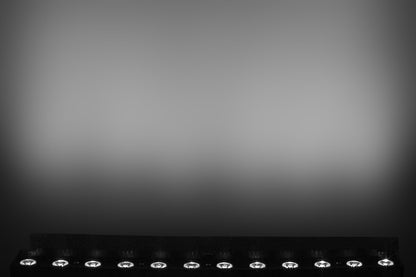 PIXBAR12Q-WH - 12 x 8W RGBW Pixel Control Bar with barndoor (White)