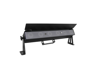 PIXBAR6H - 6 x 12W RGBWAU Pixel Control Bar with barndoor