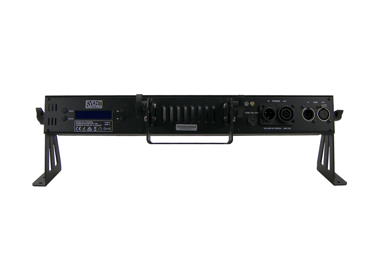 PIXBAR6H - 6 x 12W RGBWAU Pixel Control Bar with barndoor