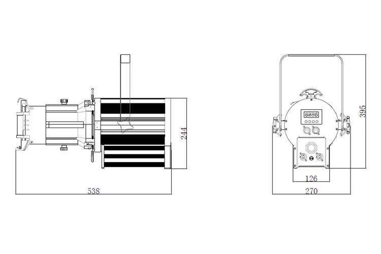Event Lighting Profile Spot PS200RGBW - 200W LED Profile Spot