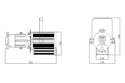 Event Lighting Profile Spot PS200RGBW - 200W LED Profile Spot