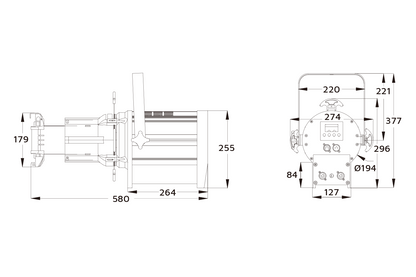 Event Lighting PS300IIWW line drawing