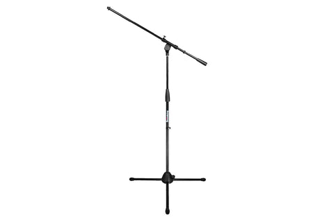 SD132 - Tripod Microphone Stand with telescopic boom, sawtooth design locking system