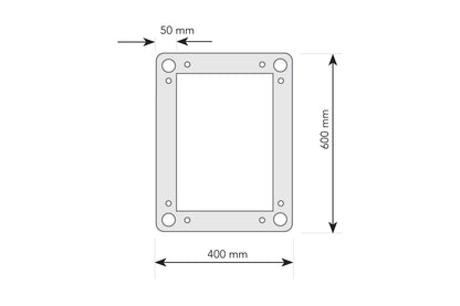 T46BB - 400x460mm Bolt Rectangular Truss - Silver