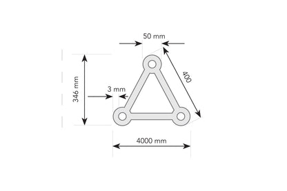 T4TD - 400mm Spigot Triangular Truss - Silver