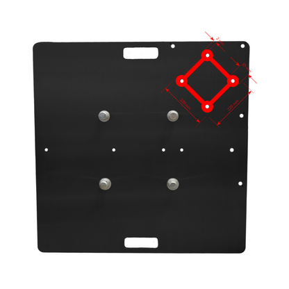 TB750ABK - 290mm Aluminium Spigot Box Truss Base Plate (750mm, black)