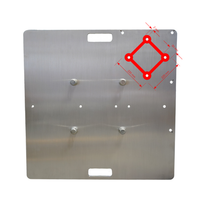 TB750A - 290mm Aluminium Spigot Box Truss Base Plate (750mm)