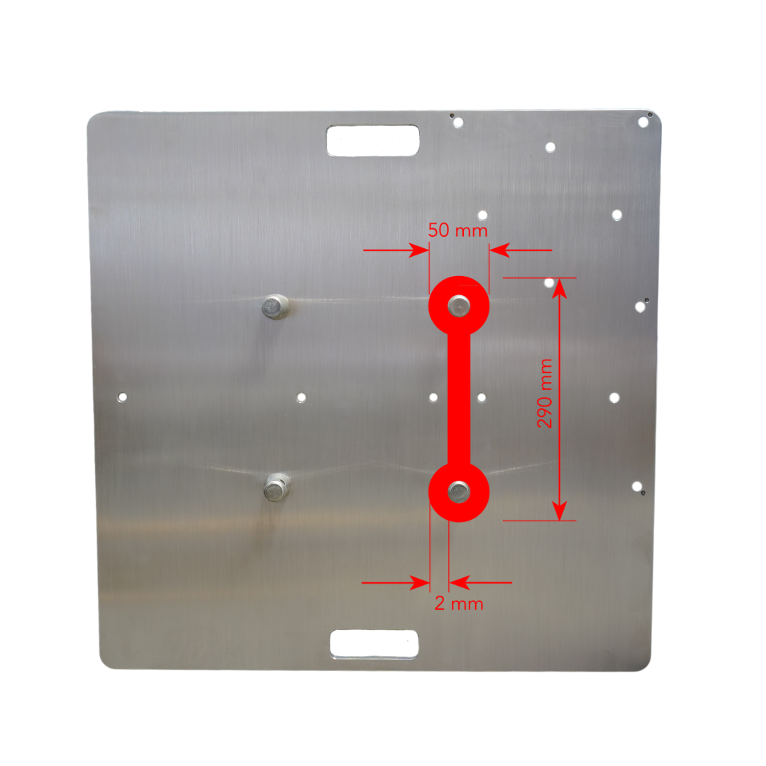 TB750A - 290mm Aluminium Spigot Box Truss Base Plate (750mm)