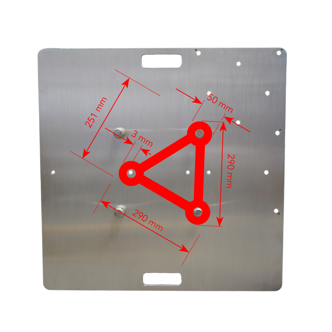 TB750A - 290mm Aluminium Spigot Box Truss Base Plate (750mm)