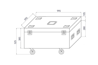 TSUNAMI2-IPC4AF - Road Case for TSUNAMI2-IP (fits 4 units)