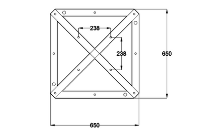 Event Lighting truss ground support dimensions