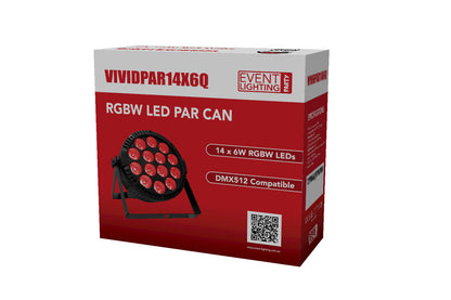 VIVIDPAR14X6Q - Indoor Party Par with 14 x 6W RGBW