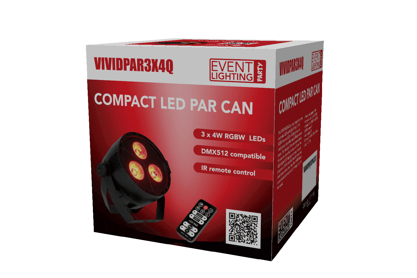 VIVIDPAR3X4Q - Indoor Party Par with 3 x 4W RGBW LEDs