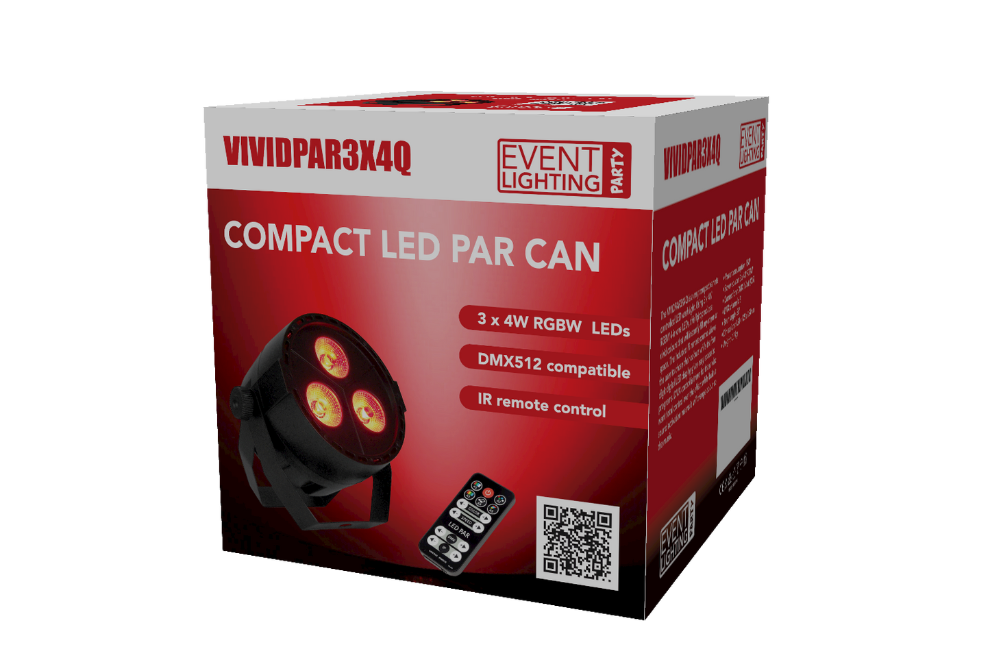 VIVIDPAR3X4Q - Indoor Party Par with 3 x 4W RGBW LEDs