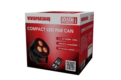 VIVIDPAR3X4Q - Indoor Party Par with 3 x 4W RGBW LEDs