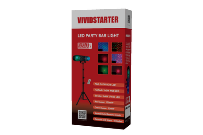 VIVIDSTARTER - LED Party Bar Light with PAR, LED Balls, Strobe and Laser