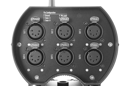 WPRORXSPLIT6 - Indoor Receiver with WDMX G3/4 & CRMX, 6 Way Splitter