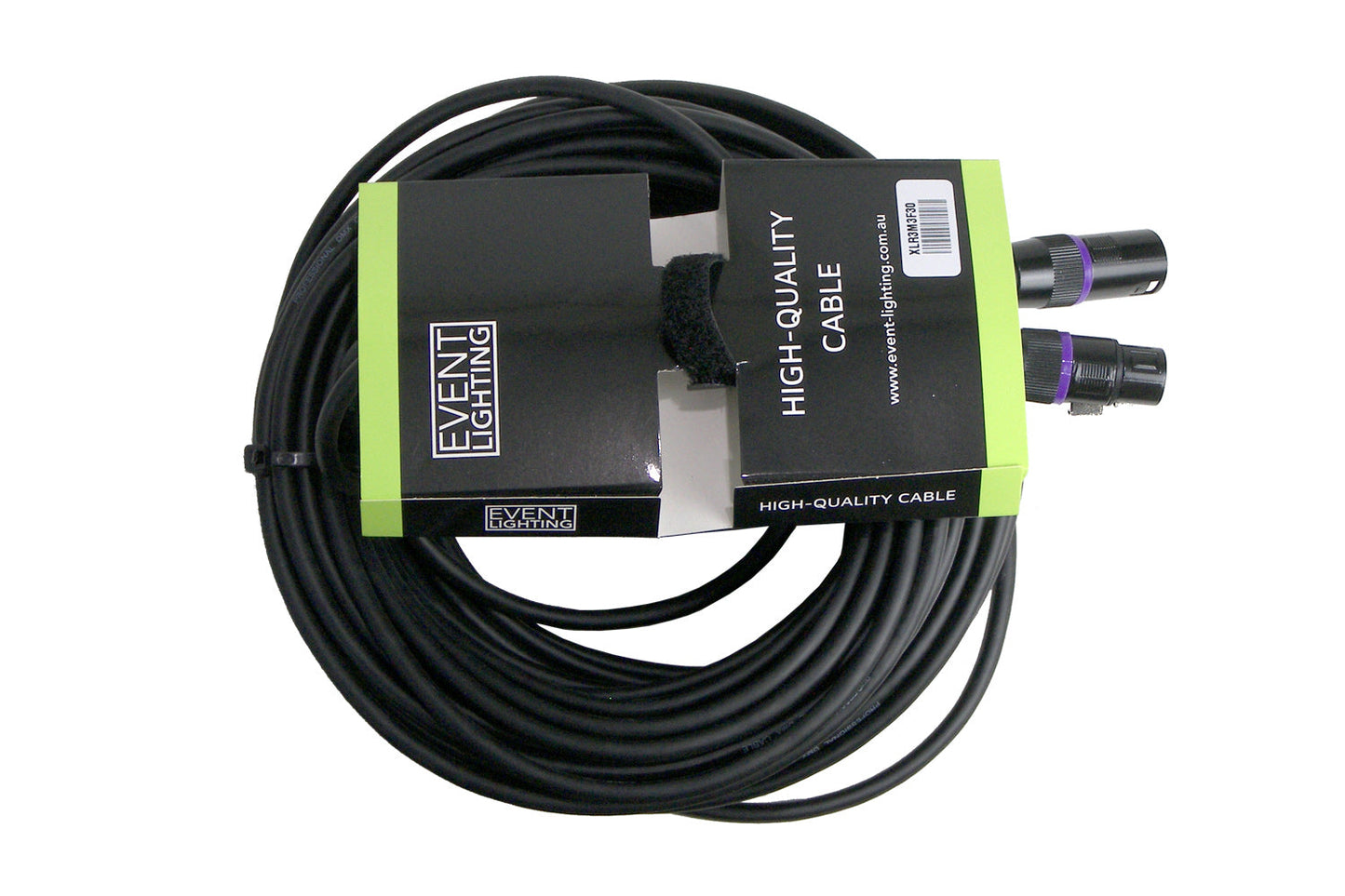 XLR3M3F30 - 3-pin DMX Cable (30m) - purple ring