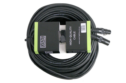 XLR3M3F50 - 3-pin DMX Cable (50m) - black ring