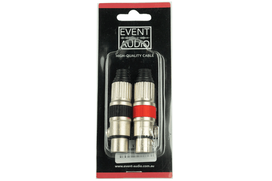 Event Audio XLRF - Pair of XLR 3 pin female audio plugs packaging 
