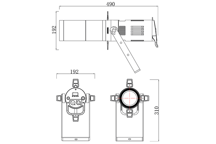 Event Lighting ZOOMPRO line drawing