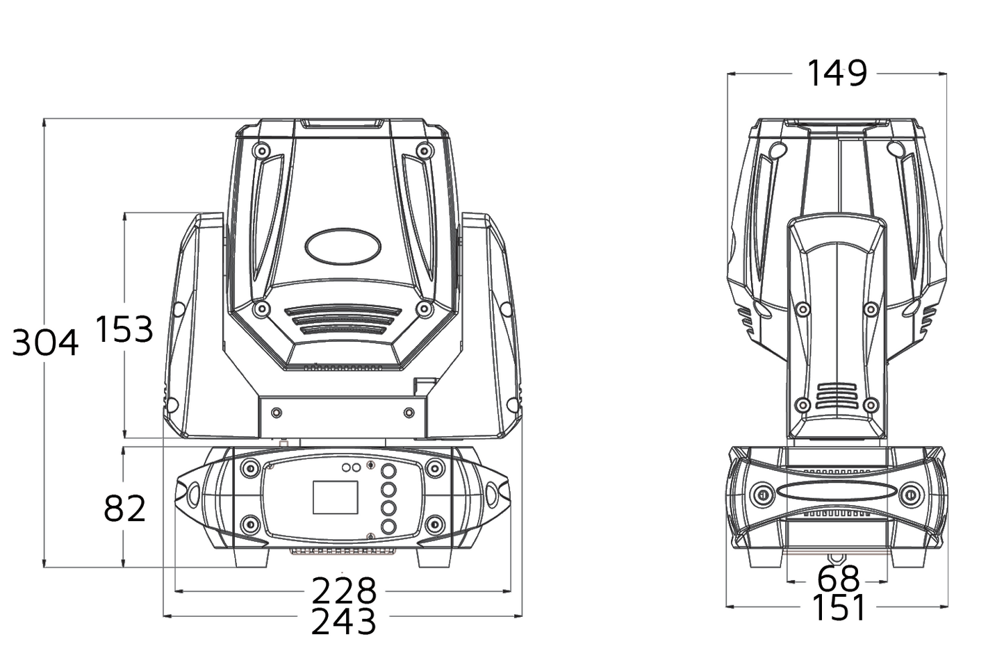 LM75B - 75W Beam Moving Head