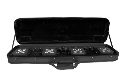 PARBAR4QUAD - Par Bar with 4 Heads of 5x 8W RGBW and Wireless Foot Controller