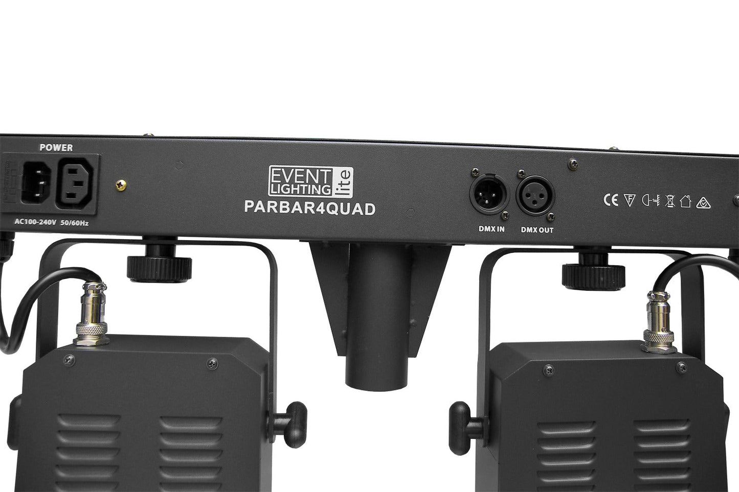 PARBAR4QUAD - Par Bar with 4 Heads of 5x 8W RGBW and Wireless Foot Controller