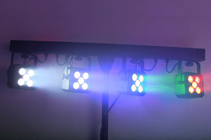 PARBAR4QUAD - Par Bar with 4 Heads of 5x 8W RGBW and Wireless Foot Controller