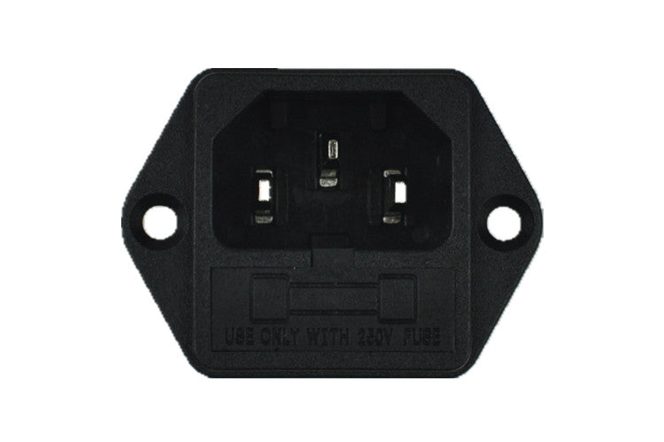 IEC Male Chassis Power Plug with Fuseholder