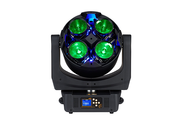 Quad front view, green LEDs