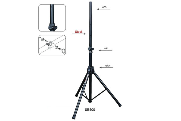 SB500 - SSS Folding Telescopic Speaker Stand