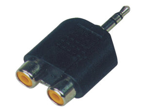 SMJRF22 - 2 PACK Double RCA-F to TRS-M 3.25mm Jack Adapter
